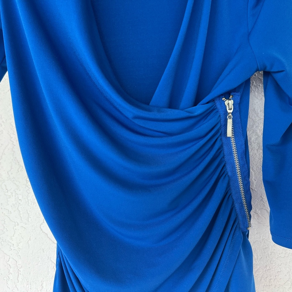 Ellen Tracy Royal Blue Long Sleeve Dress